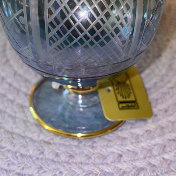 Egyptian Blue Etched Pedestal Egg! - Picture 3 of 5